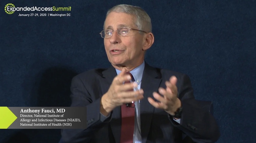 Dr. Anthony Fauci at the 2020 Expanded Access Summit